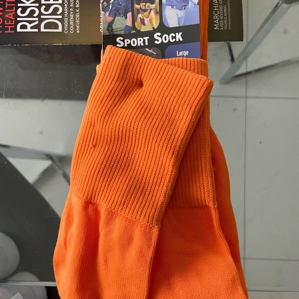 Athletic orange socks